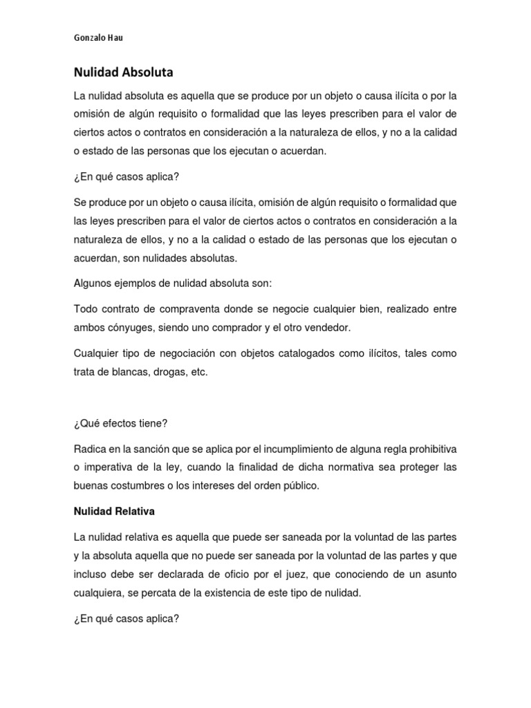 Nulidad Absoluta | PDF