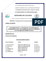 Contribution À L'étude de Vulnérabilité Thermique Par Une Modélisation Numérique D'un Barrage-Poids en BCR