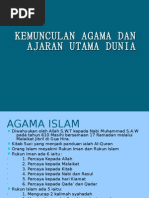 Kemunculan Agama Dan Ajaran Utama Dunia