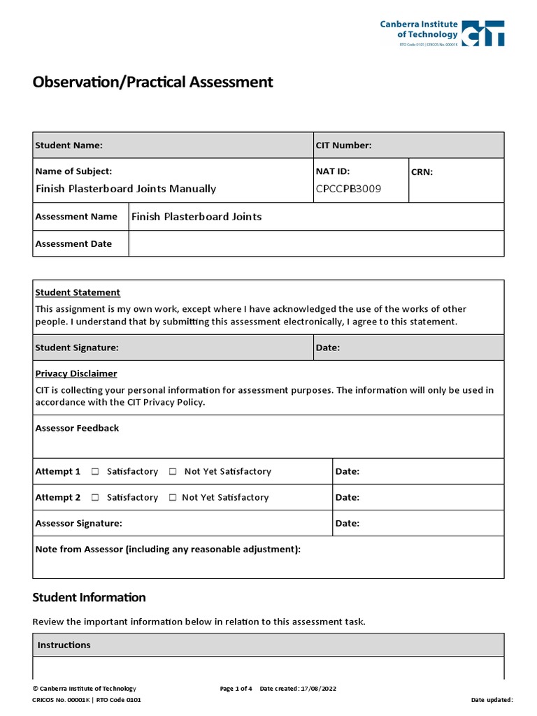 Practical Assessment Finish Joints Manually PDF Drywall