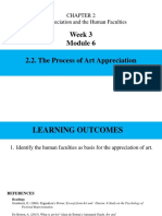 Week 3 Module 6 (2.2. The Process of Art Appreciation)
