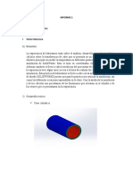 Análisis transferencia calor cilindro usando SolidWorks