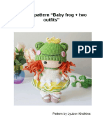 Crochet baby frog pattern with two outfits