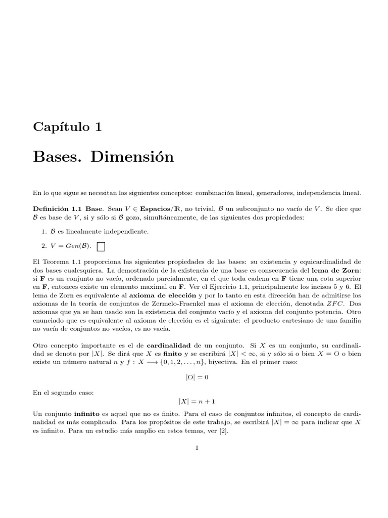 Bases PDF Base (álgebra lineal) Espacio vectorial