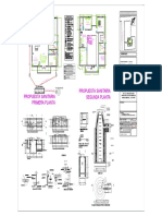 Plano croquis de distribución de espacios en casa habitación