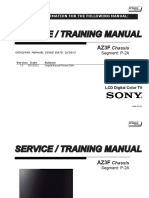 Sony Kdl-32ex557 Chassis Az3f Ver.1.0 Segm.p-2a STM