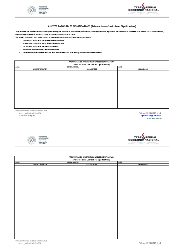Propuestas de Ajustes Razonables | PDF | Plan de estudios | Aprendizaje