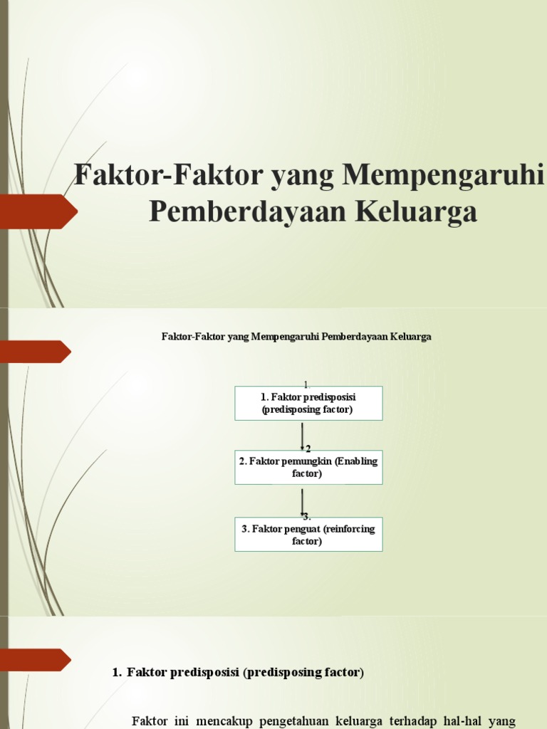 Faktor-Faktor Yang Mempengaruhi Pemberdayaan Keluarga | PDF