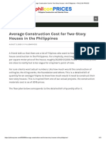 Average Construction Cost For Two-Story Houses in The Philippines - PHILCON PRICES