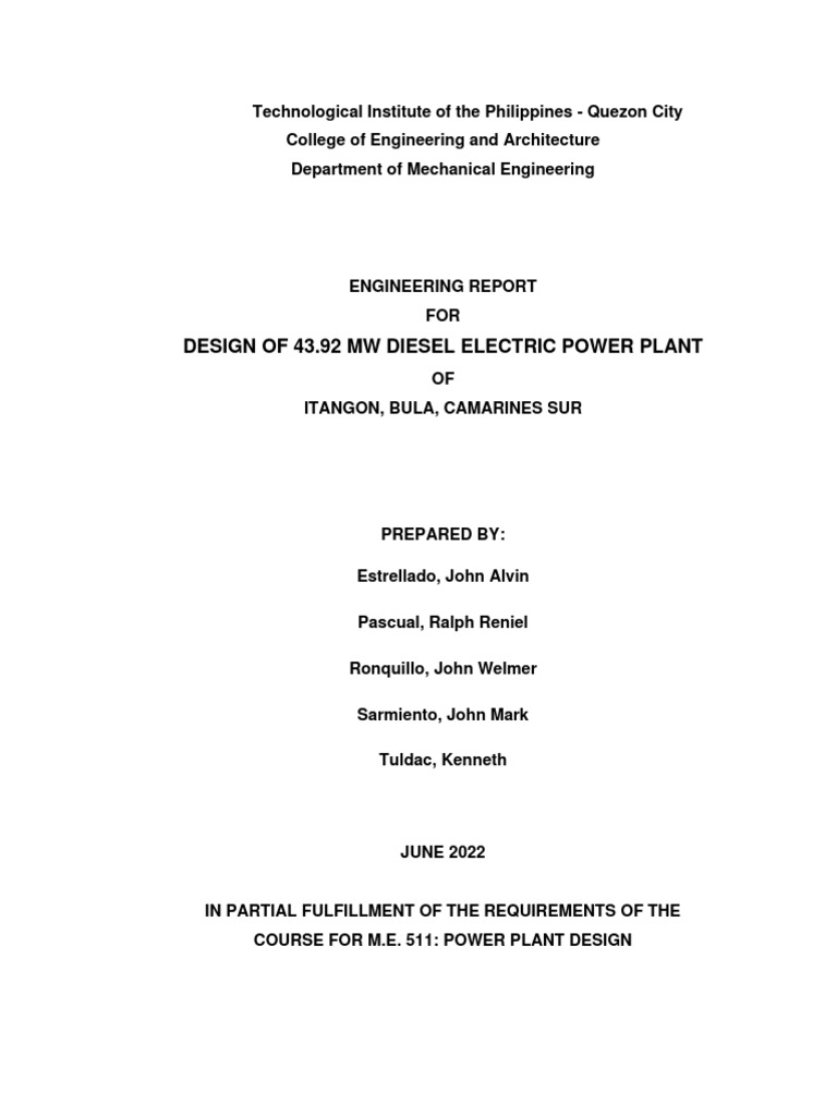 Final and Revised Paper | PDF | Internal Combustion Engine | Power Station