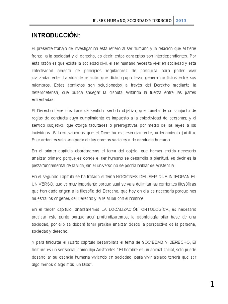 El Ser Humano Sociedad y Derecho | PDF | Conocimiento | Immanuel Kant