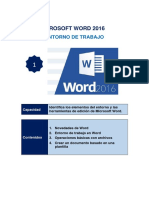 Word 2016: Entorno de trabajo