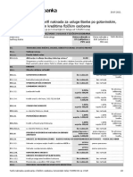Izvadak Iz Odluke o Tarifi Naknada Za Uslug