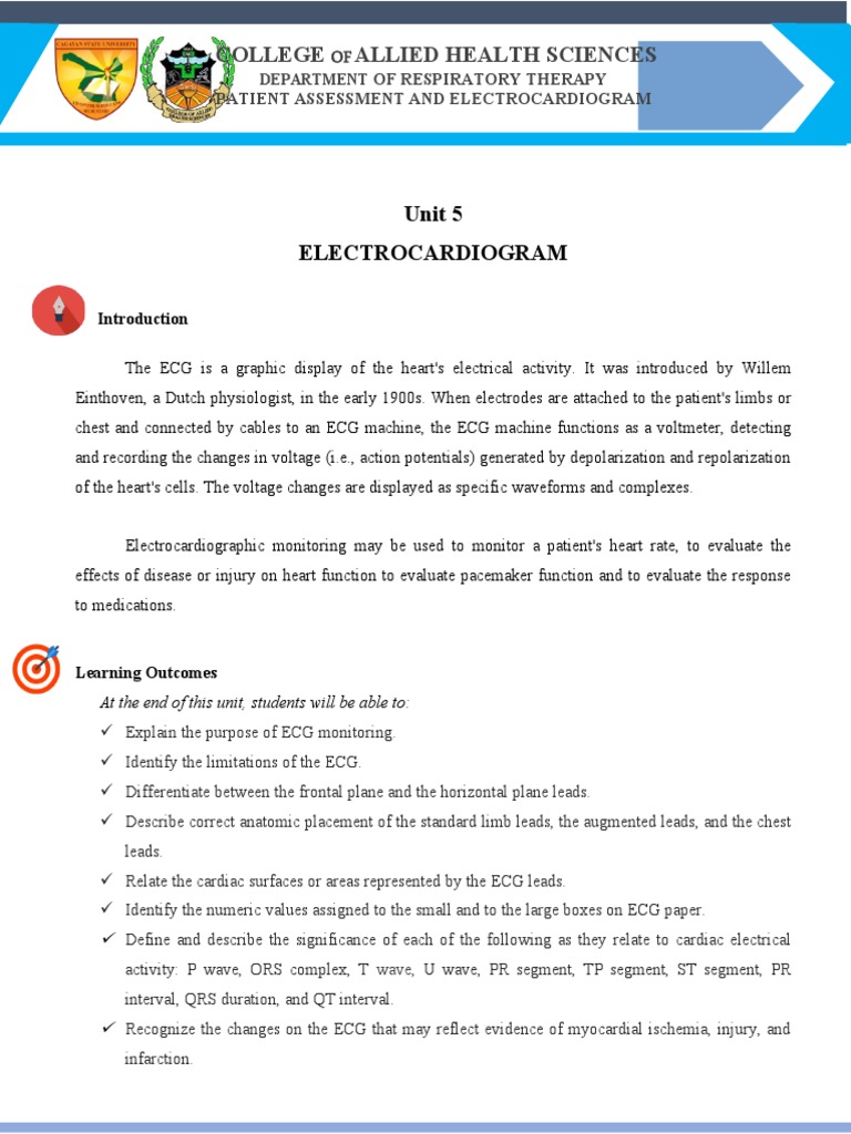 ECG Basics: Heart Rate Calculation | PDF | Electrocardiography | Atrium ...