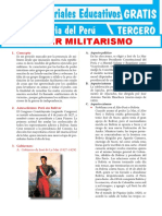 Primer Militarismo para Tercer Grado de Secundaria