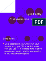 Lyric Poetry: A Romantic Introduction