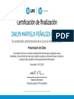 Certificado de Presentación de Datos