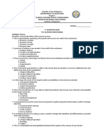 TLE Exam Questions on Food Processing