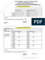 Formulir Ubah KRS Kelas