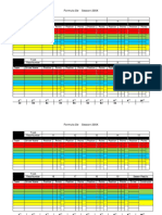 Formula de Race Schedule and Score Sheet BLANK