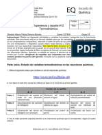 Reporte de Termodinámica I Marco Serrano Brenes G18