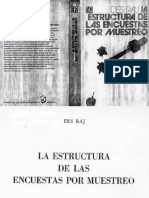 Des Raj - La Estructura de Las Encuesta Por Muestreo