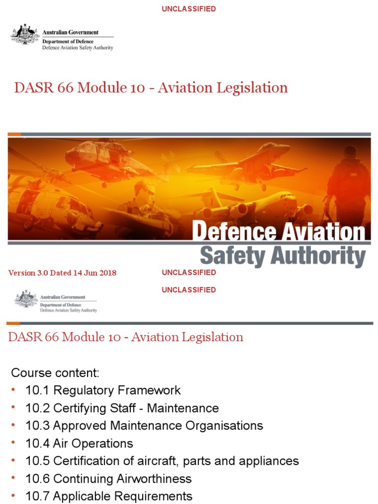 DASR66 Module 10 Aviation Legislation Makeuptraining | PDF
