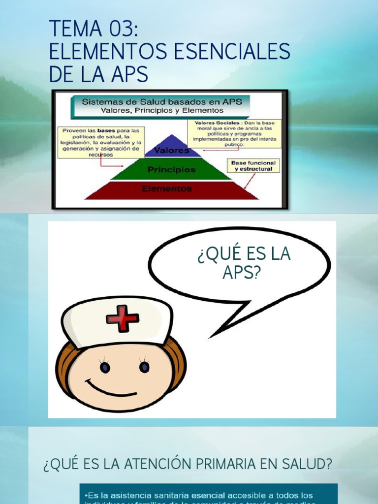 TEMA 03 - Elementos Esenciales de La APS | Descargar gratis PDF ...