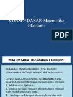 KONSEP DASAR Matematika Ekonomi