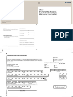 2022 Owners Handbook and Warranty Information