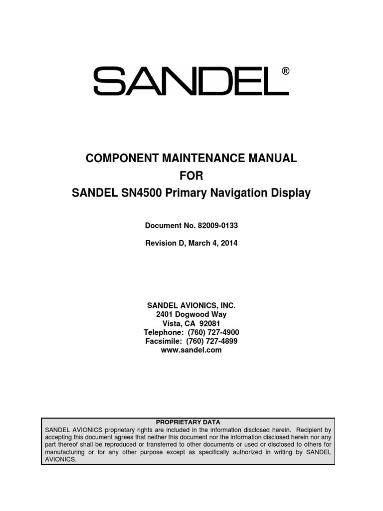 SN4500 82009 0133 D Component Maintenance Manual PDF Screw Equipment