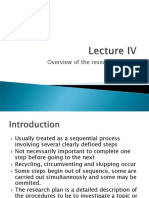 Lecture IV - Overview of The Research Process