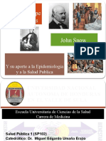 John Snow y Felipe Semmelweis y Su Aporte A La Epidemiologia y Salud Publica