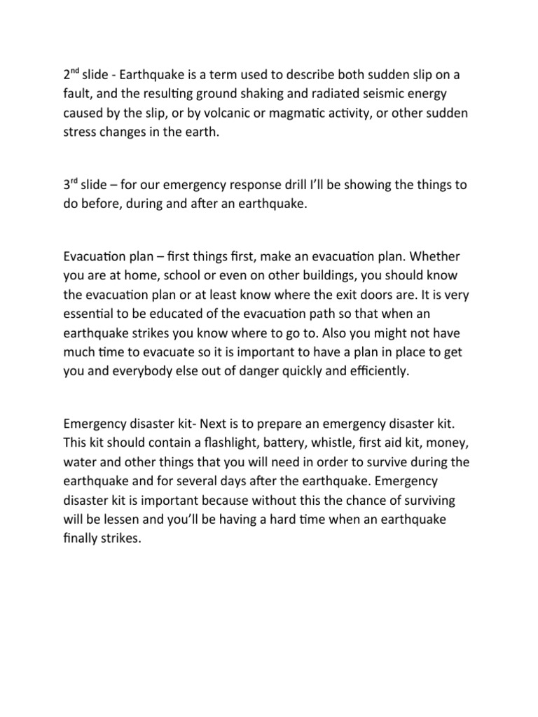 Earthquake | PDF | Earthquakes | Emergency Evacuation
