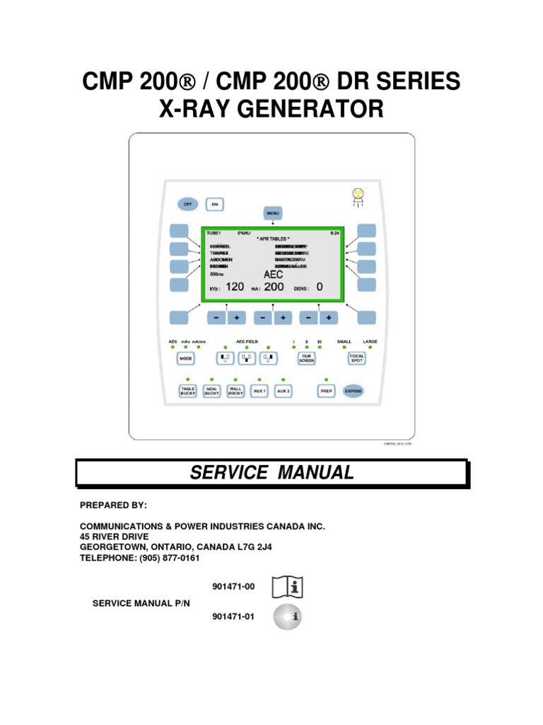 (SERVICE MANUAL) ) CMP 200 Generator 200 Xray PDF