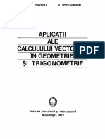 Aplicatii Vectori in Geometrie & Trigonometrie - G. Simionescu & v. Stefanescu (1975)