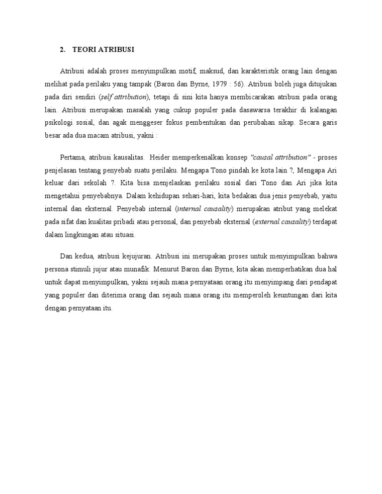 Teori Atribusi | PDF