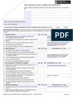 Laboratory Workshop Safety Inspection Checklist Template