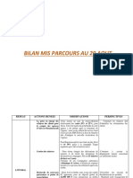 Bilan Mis Parcours Au 20 Août 2022