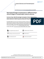 Neuropsychological Assessment in Different King's Clinical Stages of Amyotrophic Lateral Sclerosis