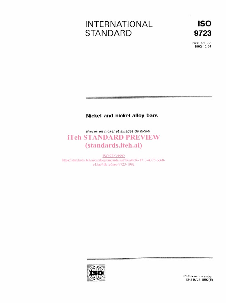 Iso 9723 1992 | Download Free PDF | International Organization For ...