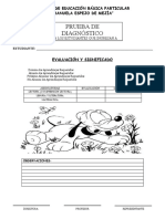 Prueba de Diagnostico 6°grado 2022