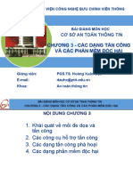 CSATTT-Chuong 3 - Cac Dang Tan Cong & Cac Phan Mem Doc Hai
