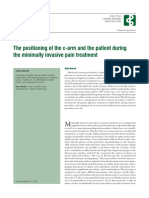 The Positioning of The C-Arm and The Patient During Minimally Invasive Pain Treatment