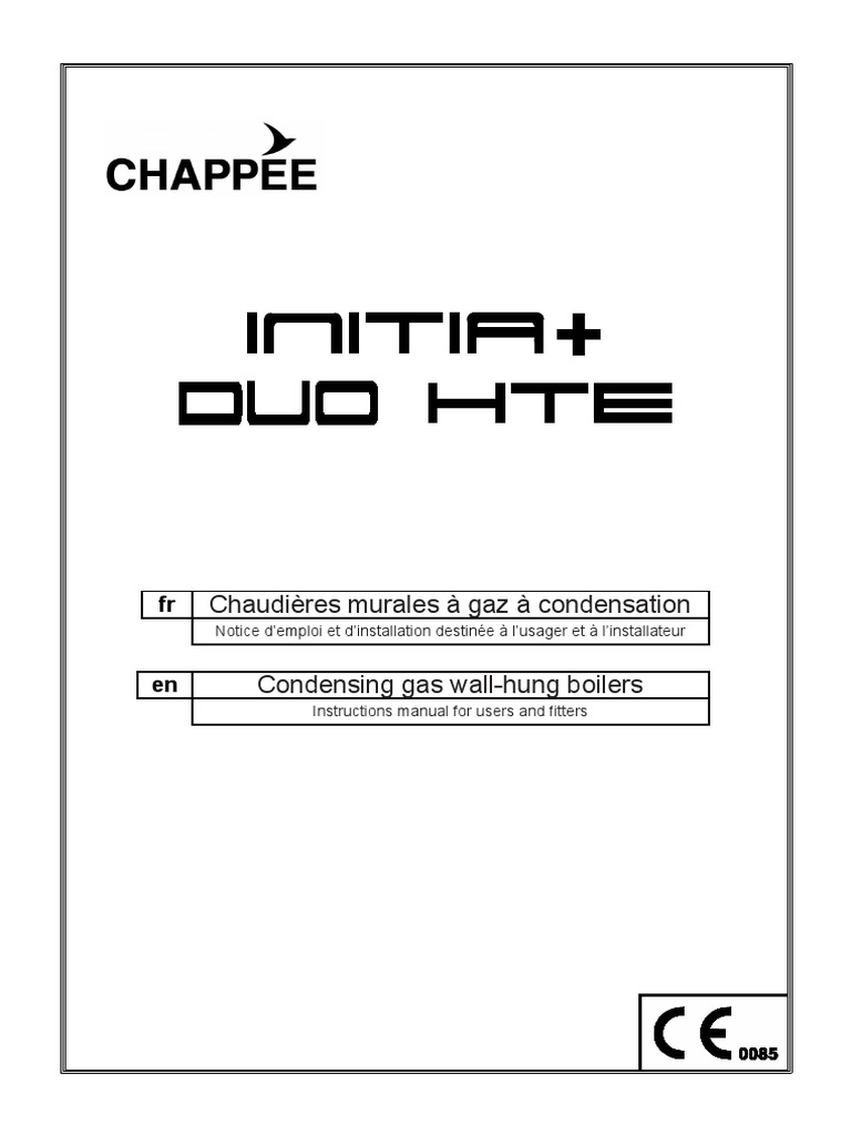 Notice d'emploi chaudières Chappée HTE PDF Chaudière — free download