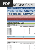 Gpa-cgpa Formula With Example