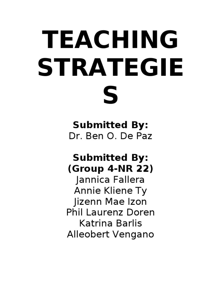 Effective Teaching Strategies Guide | PDF