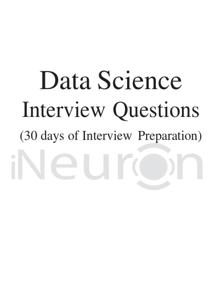 Data Science Interview Questions | PDF | Machine Learning | Coefficient ...