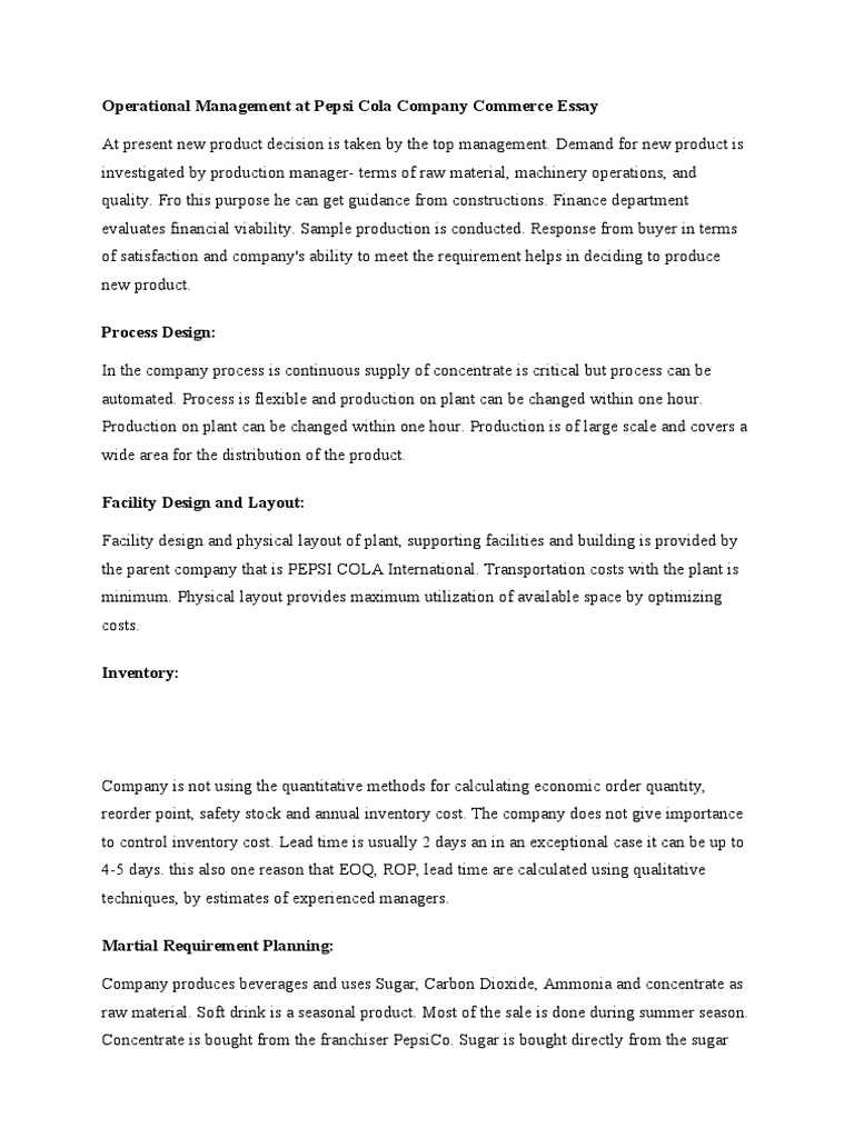 Pepsi pdf pepsi co water purification