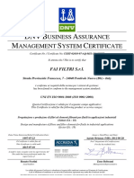 ISO 9001 Fai Filtri SRL